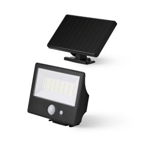 Hyper Tough Motion Sensing Outdoor Security Flood Light, Dusk to Dawn, Black, 120 Â° Beam Angle, 800 Lumens, Solar Power