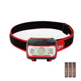 Hyper Tough 300-Lumens LED Battery Powered Headlamp with 5 Modes and Adjustable Head Strap, Includes 3 AAA Batteries