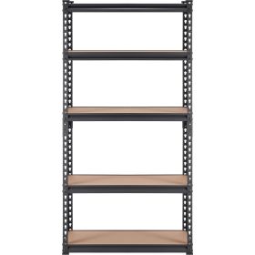 VEVOR Storage Shelving Unit, 5-Tier Adjustable, 2000 lbs Capacity, Heavy Duty Garage Shelves Metal Organizer Utility Rack, Black