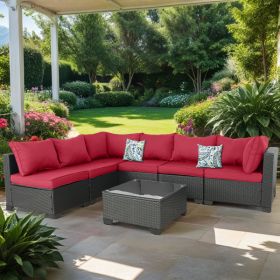 Patio Furniture Set Red