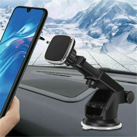 Magnetic Phone Car Mount, Universal Dashboard Windshield Industrial-Strength Suction Cup Car Phone Mount Holder With Adjustable Telescopic Arm