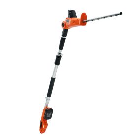 VEVOR 20V Cordless Hedge Trimmer, 18 inch Double-edged Steel Blade, Pole Hedge Trimmer Kit 20V Battery, Fast Charger Included