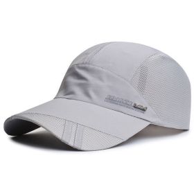 Breathable Sun Protection Baseball Cap for Men's Outdoor Fishing - Spring/Summer (Color: Light Grey, size: Adjustable (56-60cm))