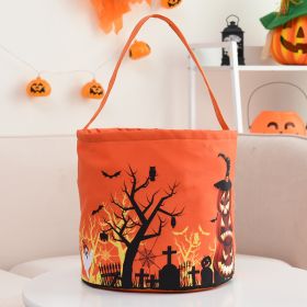 Led Light Halloween Pumpkin Bucket Halloween Candy Bags for Kids (Color: Q1)