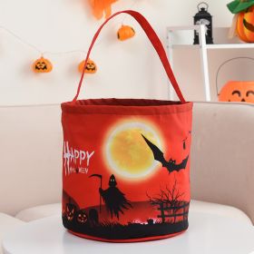 Led Light Halloween Pumpkin Bucket Halloween Candy Bags for Kids (Color: Q4)