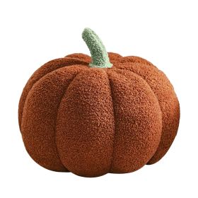 Halloween Pumpkin Throw Pillow Cute Plush and Decorative Ball Pillow (Color: Brown, size: 20cm)