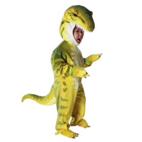 Kids Purim Costumes Halloween Christmas Triceratops Dinosaur T-Rex Cosplay Costume Jumpsuit Carnival Party Costumes Disfraz (Color: Yellow, size: Kids 110cm)