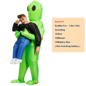 ET-Aliens Inflatable Costume Scary Monster Cosplay For Adult Kids Thanksgiving Christmas Party Festival Stage Children Clothing (Color: Adult, size: Reference picture)