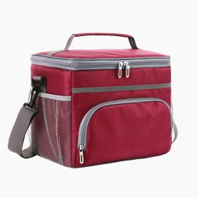 15L Oxford Portable Thermal Pack Picnic Crisper (Color: Red)