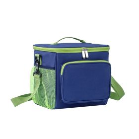 Portable Oxford Lunch Boxes One Shoulder Fresh-Keeping Bags (Color: KIGHT BLUE)