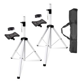 5 Core Speaker Stand Tripod Floor Heavy Duty Adjustable Up to 72 Inch DJ Studio Monitor Stands Pole Mount- SS HD WH BAG (Qty: SS HD 2PK WH BAG)